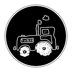 Simple doodle of a tractor