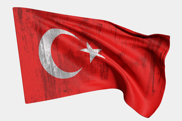 3d rendering of a Turkey flag