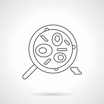 Mexican food dish flat thin line vector icon