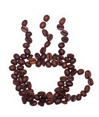 Cup made of cofee beans