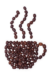 Cup made of cofee beans