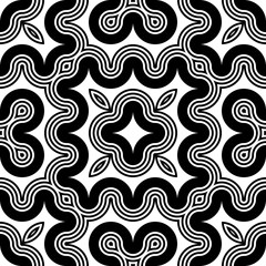 Design seamless monochrome decorative pattern