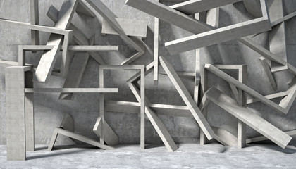 3d geometric wall © tiero