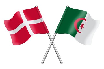 Flags : Denmark and Algeria