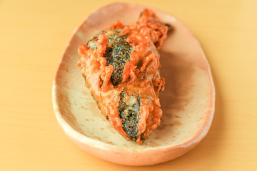 Deep fried rainbow trout, oncorhynchus mykiss / ニジマスのから揚げ