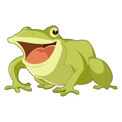 Cartoon smiling frog