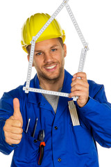 Handwerker mit Helm
