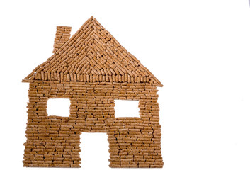 Haus aus Pellets zum heizen