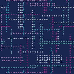 Abstract vector seamless techno pattern
