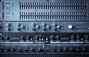 Buttons in sound studio