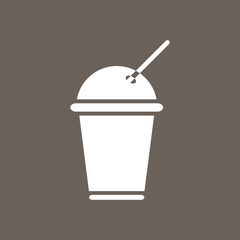 Ice Candy Icon on Dark Gray Color. Eps-10.