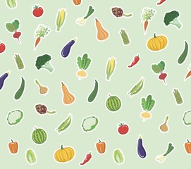 Vegetables colored icons
