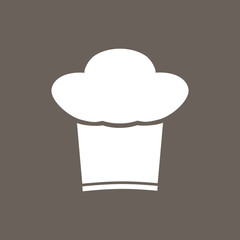 Chef Icon on Dark Gray Color. Eps-10.