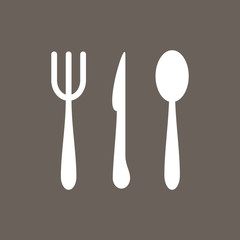Restaurant Icon on Dark Gray Color. Eps-10.