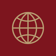 The globe icon. Globe symbol.