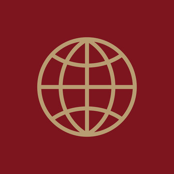 The globe icon. Globe symbol.