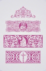 Christian, religious symbol decorative vector illustration