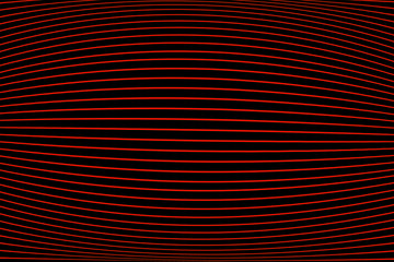 Orange curved lines wall texture abstract on black background