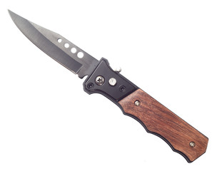 Penknife with the wooden handle