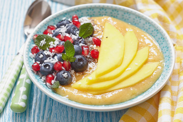 Mango Orange Banana Smoothie in a bowl
