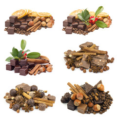 delicious chocolate on white background