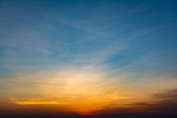 Fototapeta na wymiar Beautiful dramatic sunset and sunrise sky.