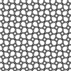 Seamless black and white ornament. Modern stylish geometric pattern with repeating elements