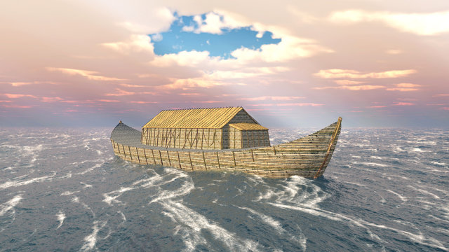 Arche Noah in stürmischer See