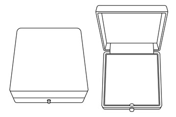 Gift box for jewelry.  icon.