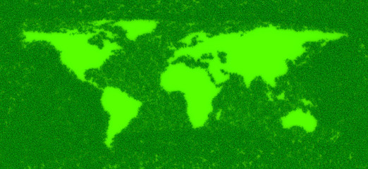 Grass World Map Shape