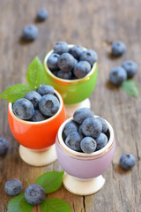 Freshly picked blueberries