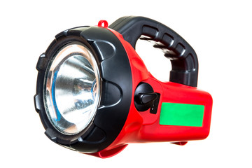large flashlight isolated