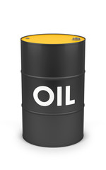 Oil drum isolated on white