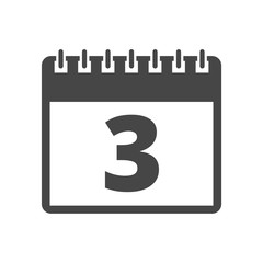 Calendar icon - number 3