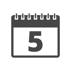 Calendar icon - number 5