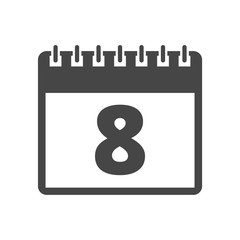 Calendar icon - number 8