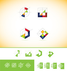 Geometric abstract logo icon