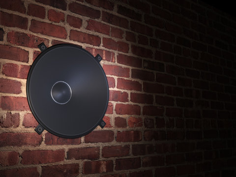 Speaker in the bricks wall