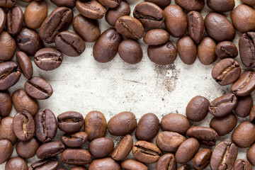 Coffee beans frame.