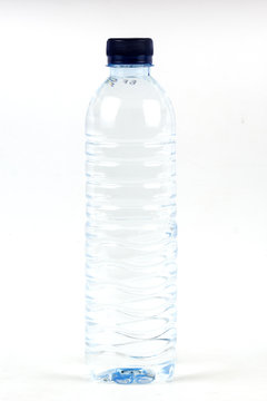 Drinking water in plastic bottle