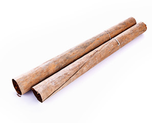  Tobacco pile and cigarette on white background