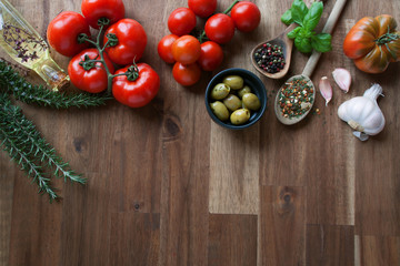 Ingredients for an Italian meal