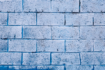 Background texture of a old blue brick wall