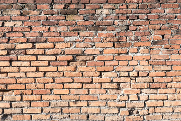 Background of old brick wall pattern texture.