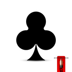 Vector black clubs sign