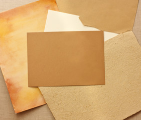 Old paper background with copyspace and various textures