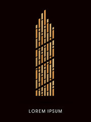 Sky building tower Abstract construction, design graphic vector
