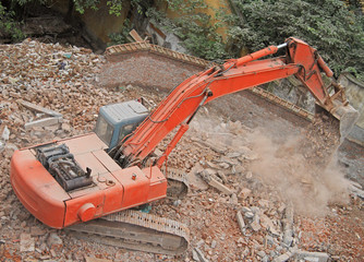 excavator does some work in Chongqing