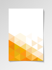 Orange modern flyer design template triangle vector