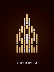 Building Abstract construction, design graphic vector
